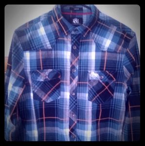 Rock & Republic Plaid-Pattern Shirt